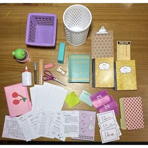 Our Generation OG 18" Doll Accessories: School Supplies Ruler Notebooks Folders